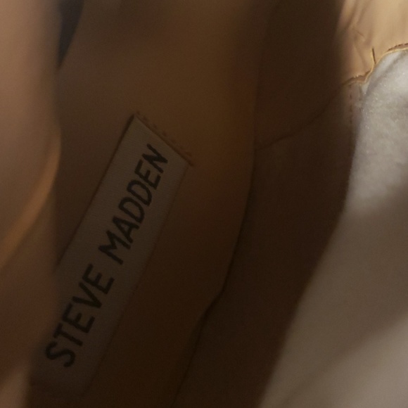 Steve Madden Vanquish Woman's Faux Leather Over the knee thigh high Cognac Paten - Picture 12 of 16